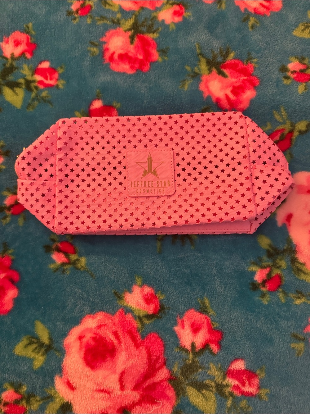 Jeffree Star Pink Star-Print Cosmetic Pouch